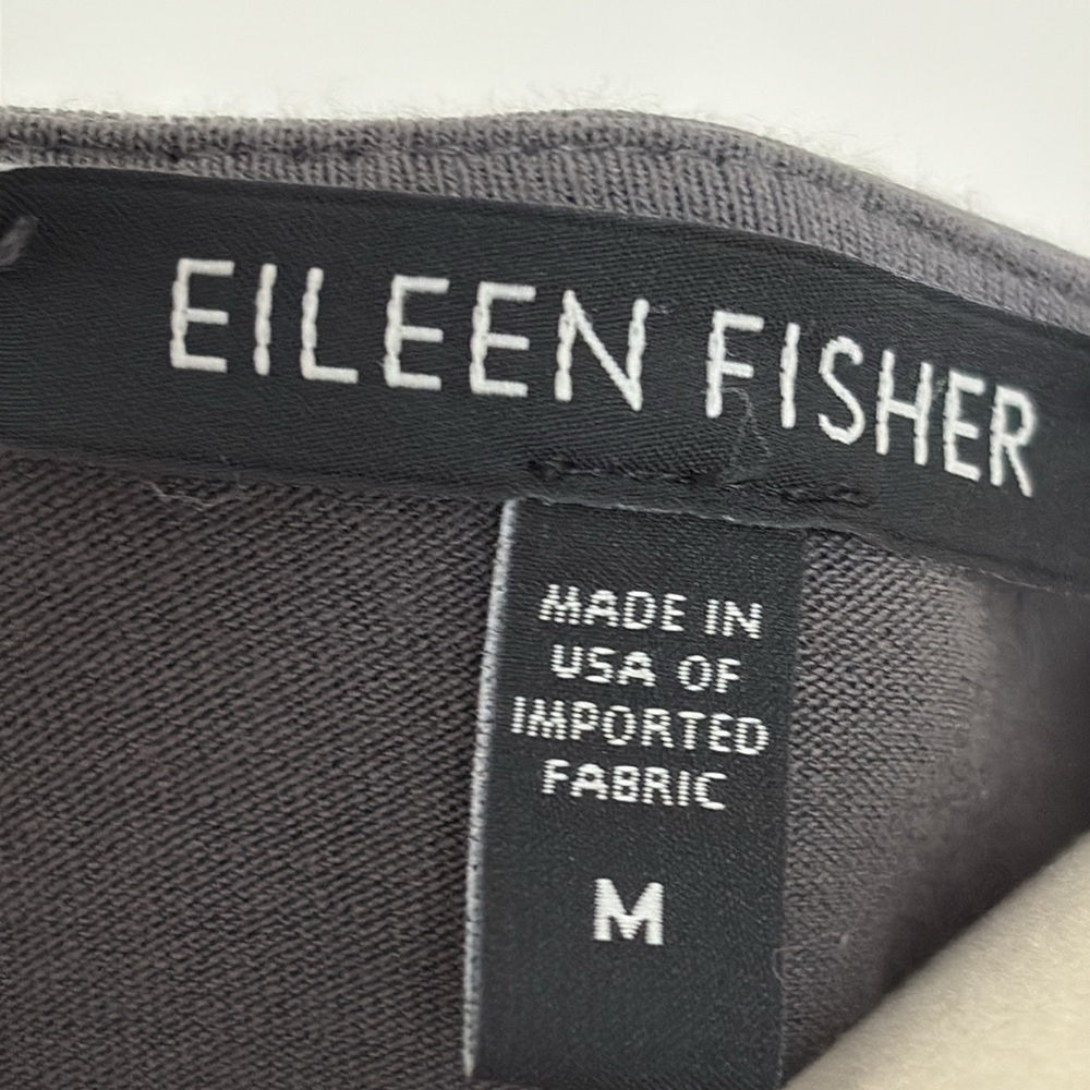 Eileen Fisher Sleeveless Dress Rayon Lycra Soft Stretch Knit A Line Grey Size M - Picture 9 of 11